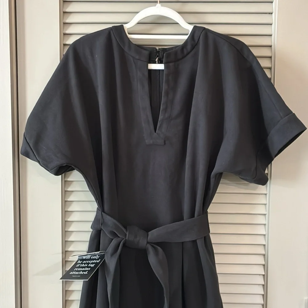 NWT Tuckernuck Black faux Suede  midi Dress Sz S - Picture 3 of 9